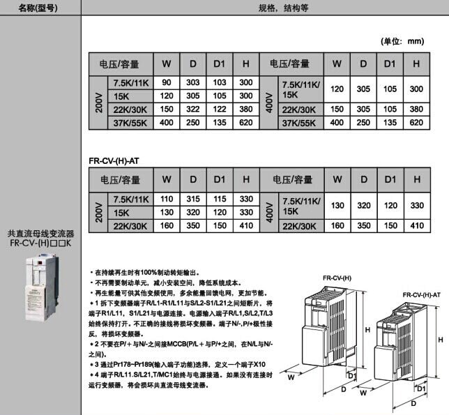 FR-CV-H15K參數